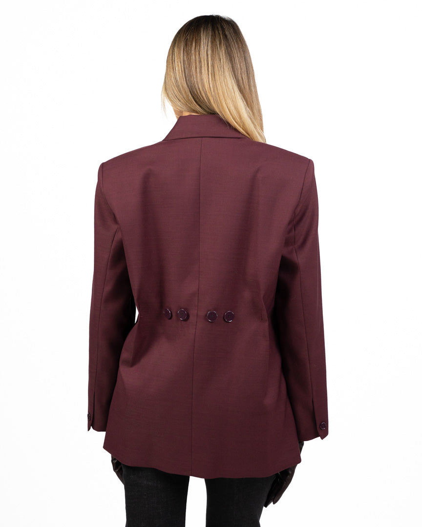 Blazer Doppiopetto Sagomato con Dettaglio Stringivita Sulla Schiena - Vicolo