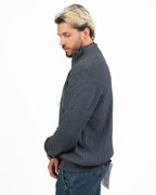 Cardigan in Maglia a Costine con Zip Integrale grigio - Antony Morato