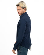Camicia Tecnica No-Stiro Traspirante blu - Bottega Artigiana