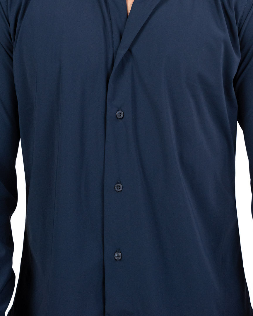 Camicia Tecnica No-Stiro Traspirante blu - Bottega Artigiana