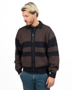 Fred Perry – Cardigan / Jacket in Maglia Zip Full-Zip a Righe Horizontal
