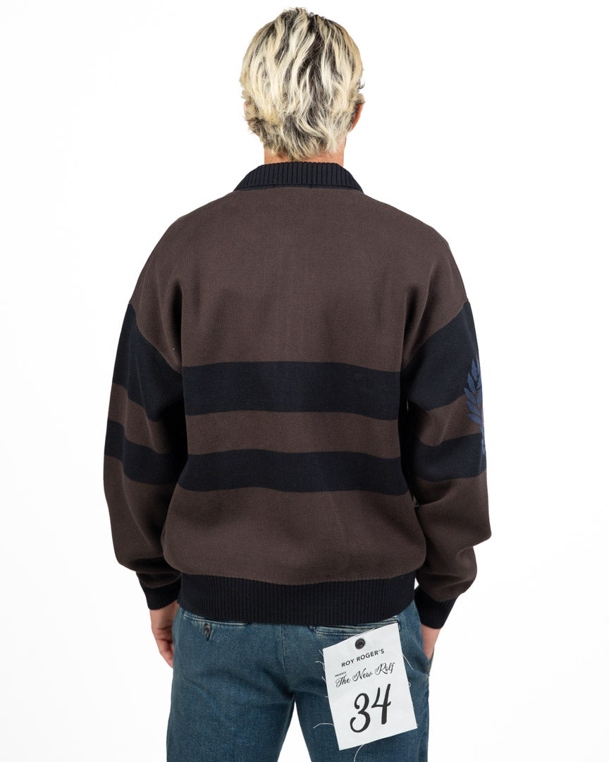 Fred Perry – Cardigan / Jacket in Maglia Zip Full-Zip a Righe Horizontal