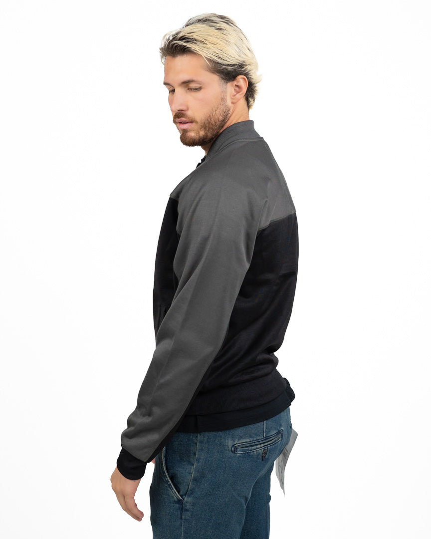 Fred Perry – Felpa Track Jacket Full-Zip Bicolor