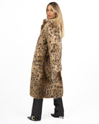 Cappotto Lungo in Ecopelliccia Animalier - Berti Mode Collection