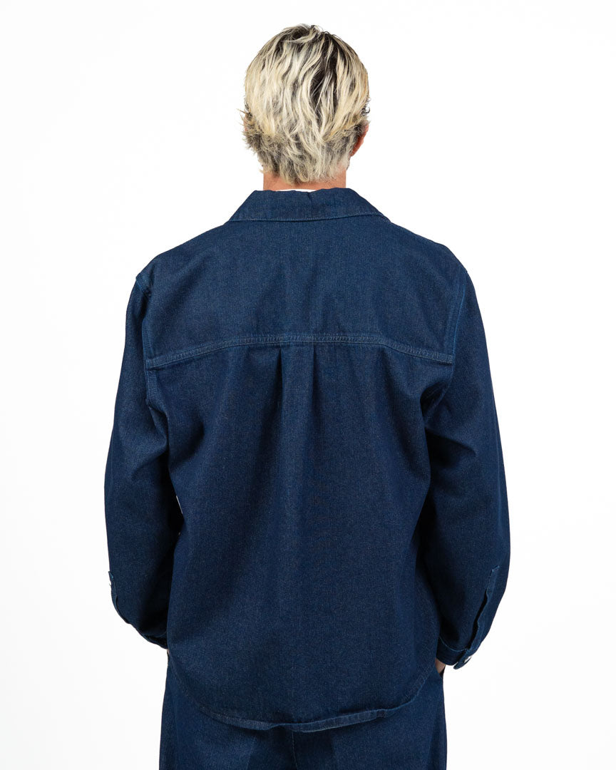 Overshirt in Denim Scuro - I'M Brian