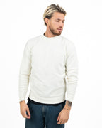 Maglione Girocollo Minimal effetto ciniglia bianco - Berna
