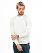 Maglione Girocollo Minimal effetto ciniglia bianco - Berna