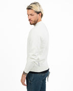 Maglione Girocollo Minimal effetto ciniglia bianco - Berna