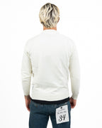 Maglione Girocollo Minimal effetto ciniglia bianco - Berna