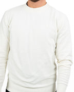 Maglione Girocollo Minimal effetto ciniglia bianco - Berna