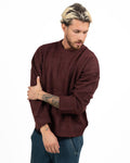 Maglione Girocollo Oversize in Filato bordeaux - Berna