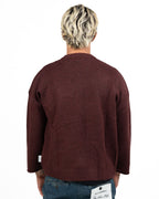Maglione Girocollo Oversize in Filato bordeaux - Berna