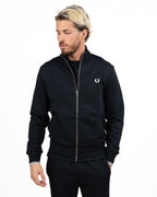Fred Perry – Felpa Track Jacket Full-Zip con Dettaglio Twin Tipped sui Polsini