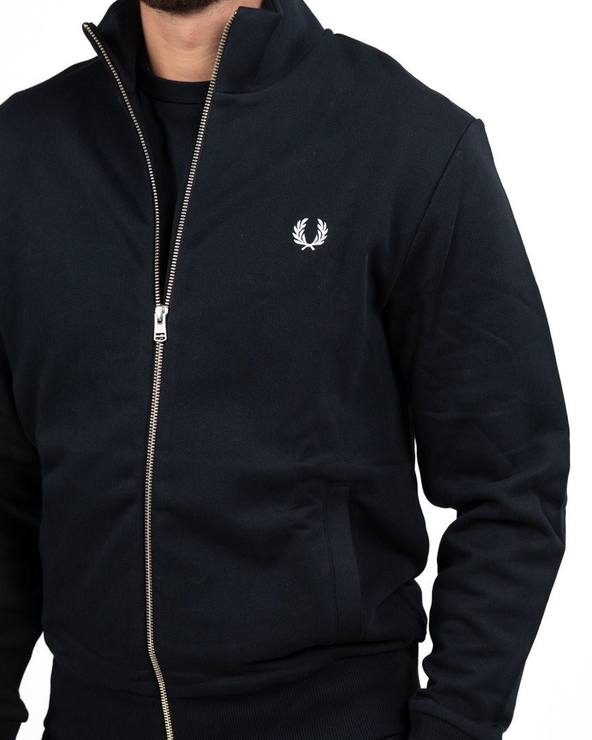Fred Perry – Felpa Track Jacket Full-Zip con Dettaglio Twin Tipped sui Polsini