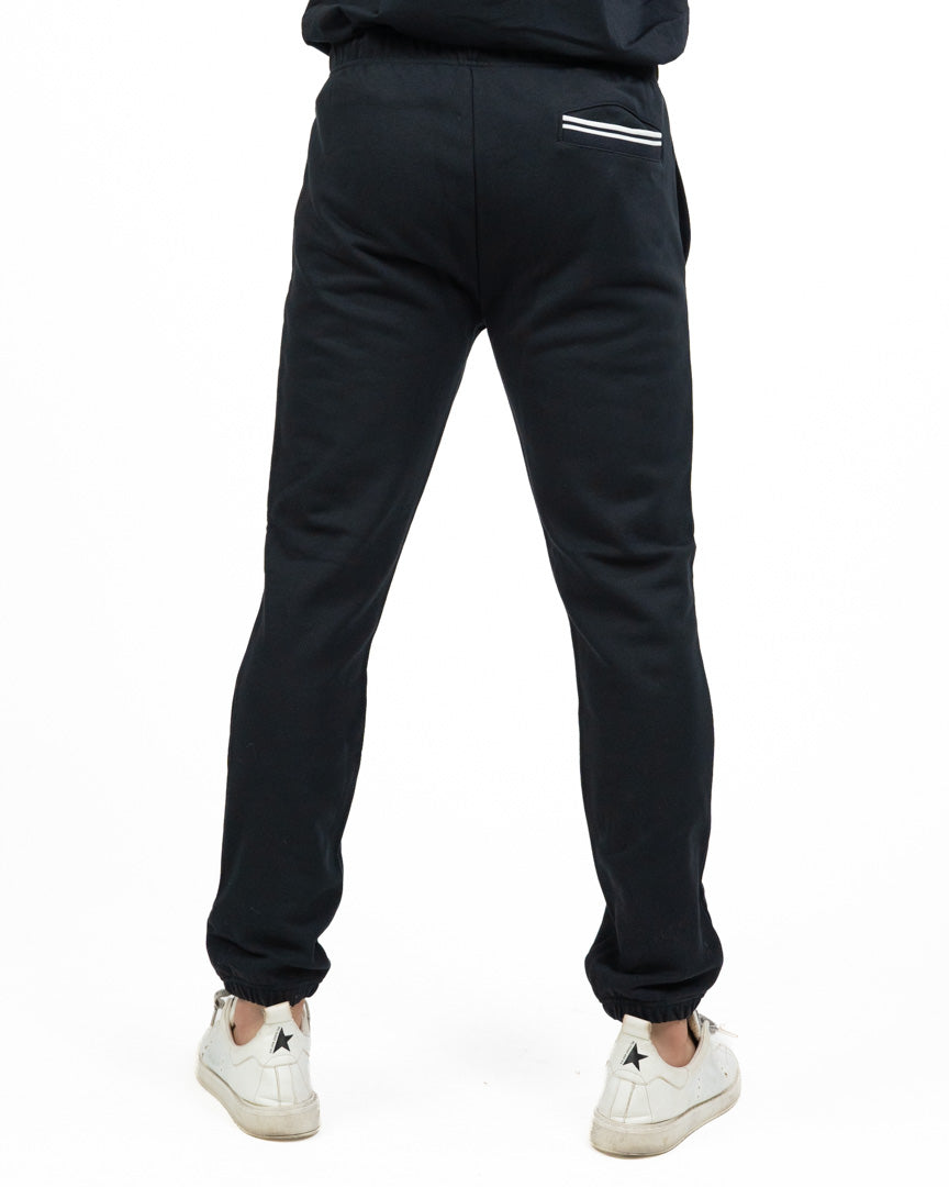 Fred Perry – Pantalone Sweatpants Tinta Unita Nero con Coulisse