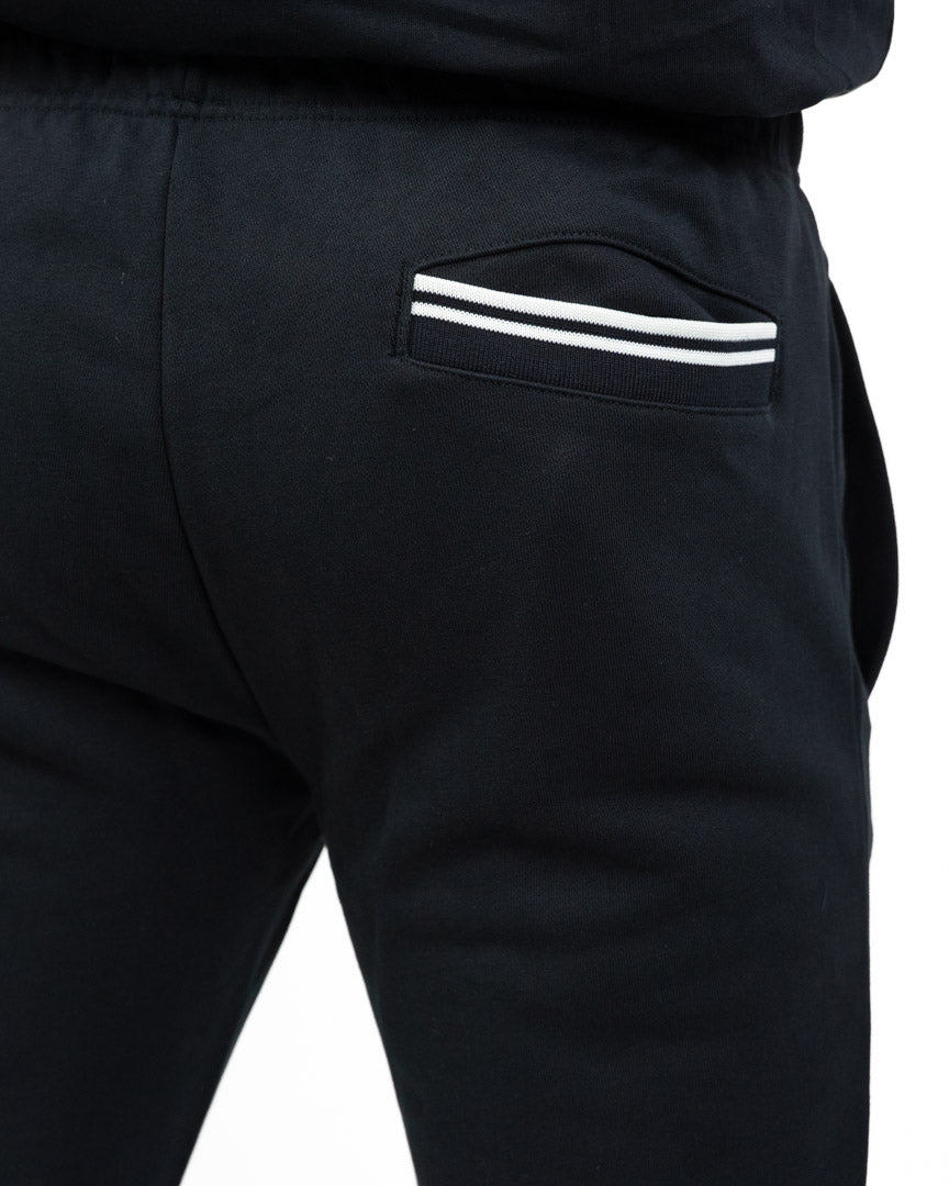 Fred Perry – Pantalone Sweatpants Tinta Unita Nero con Coulisse