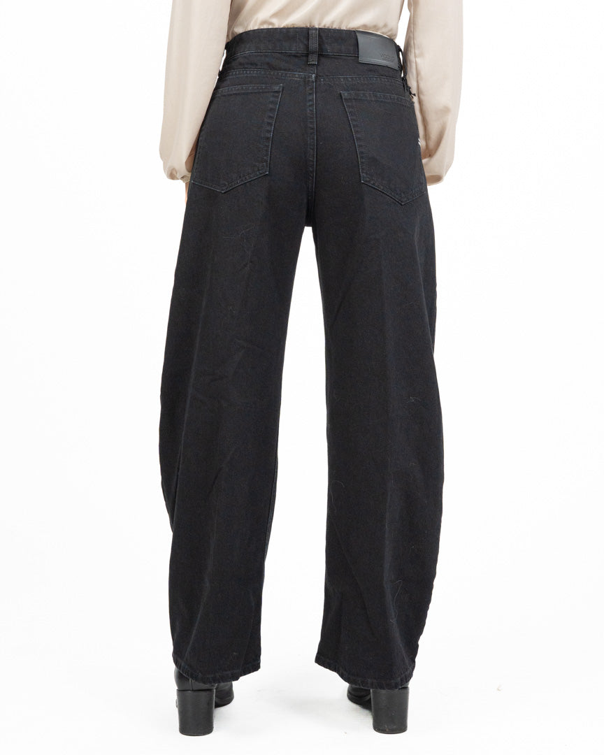 Jeans Wide Leg Trasformabile con Zip Frontali Integrali - Vicolo