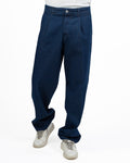Pantaloni Denim con Pinces a Gamba Larga - I'M Brian