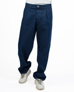 Pantaloni Denim con Pinces a Gamba Larga - I'M Brian