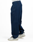 Pantaloni Denim con Pinces a Gamba Larga - I'M Brian