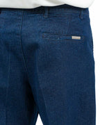 Pantaloni Denim con Pinces a Gamba Larga - I'M Brian