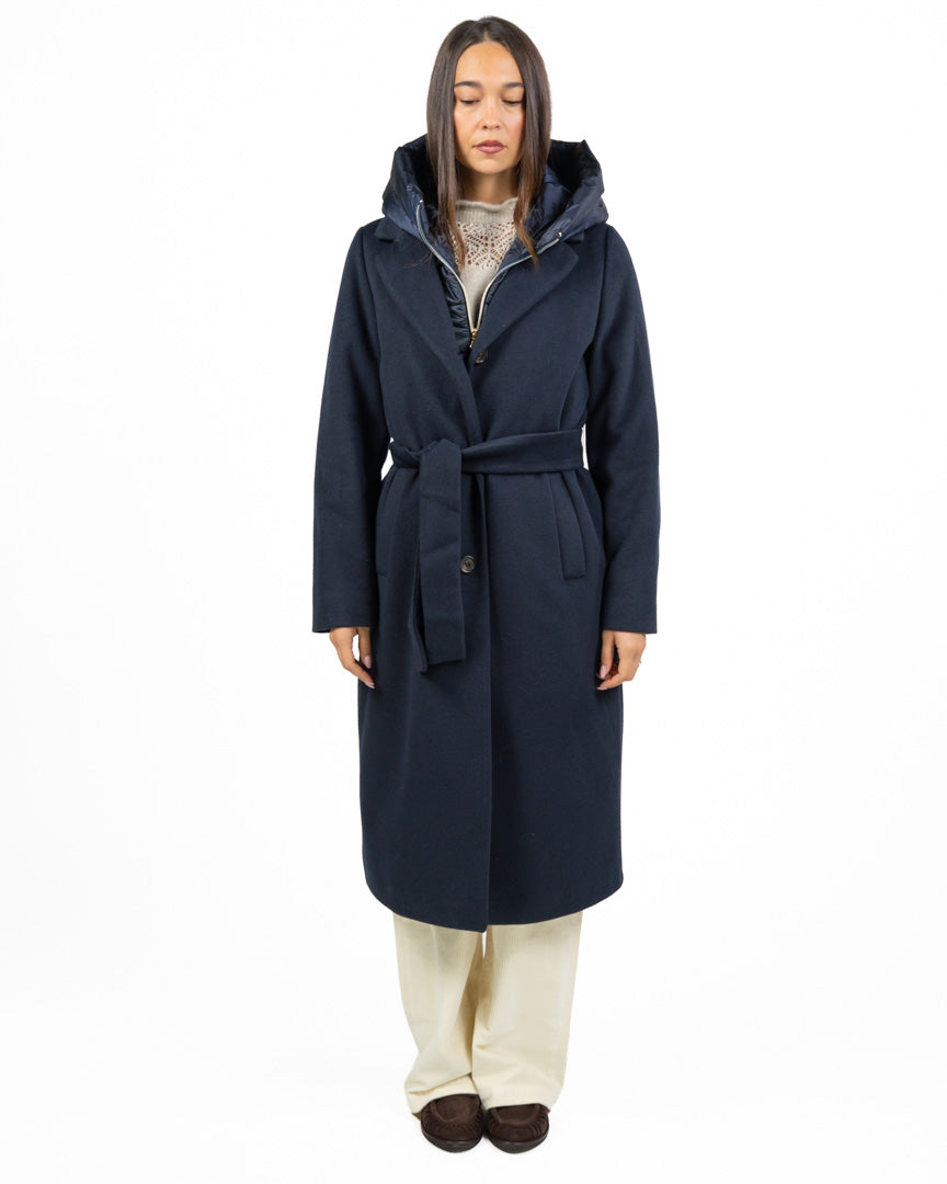 Cappotto Lungo Combinato blu - Emme Marella