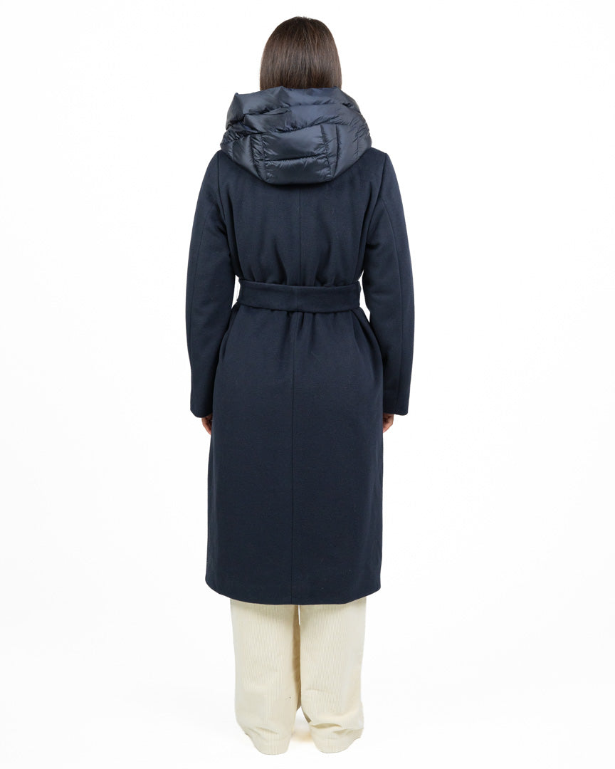 Cappotto Lungo Combinato blu - Emme Marella