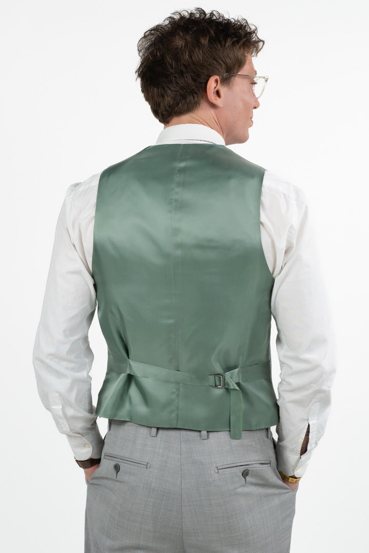 Gilet Micro-Pattern verde - Paolo Da Ponte