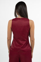 Gilet Sartoriale Satin Color Ciliegia – Gaudì