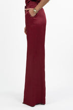 Pantaloni a Palazzo Satin Color Ciliegia – Gaudì