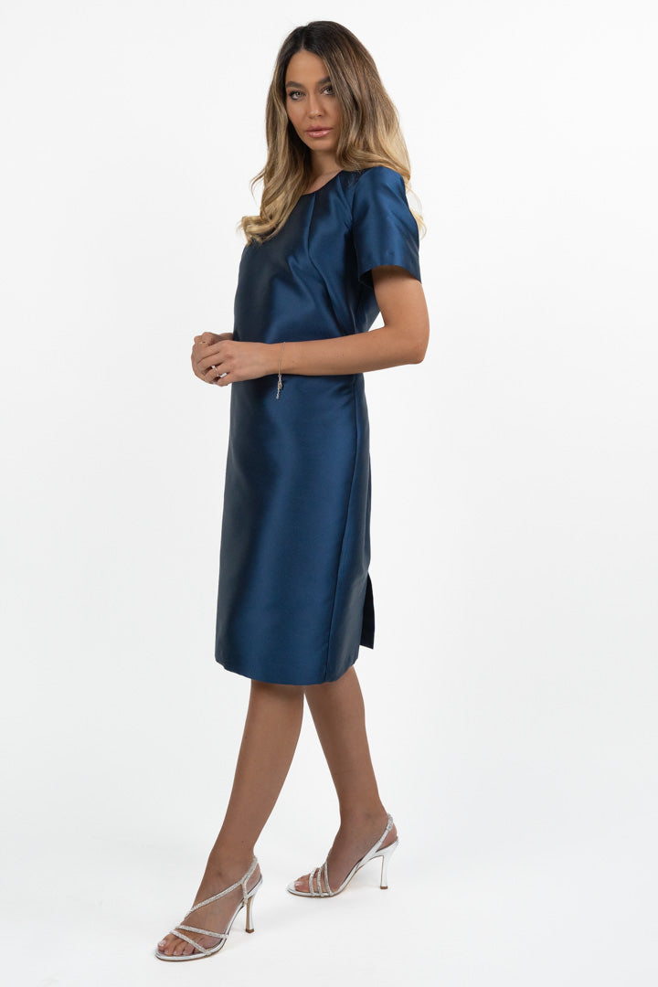 Abito corto con manica blu notte - Berti Mode Collection