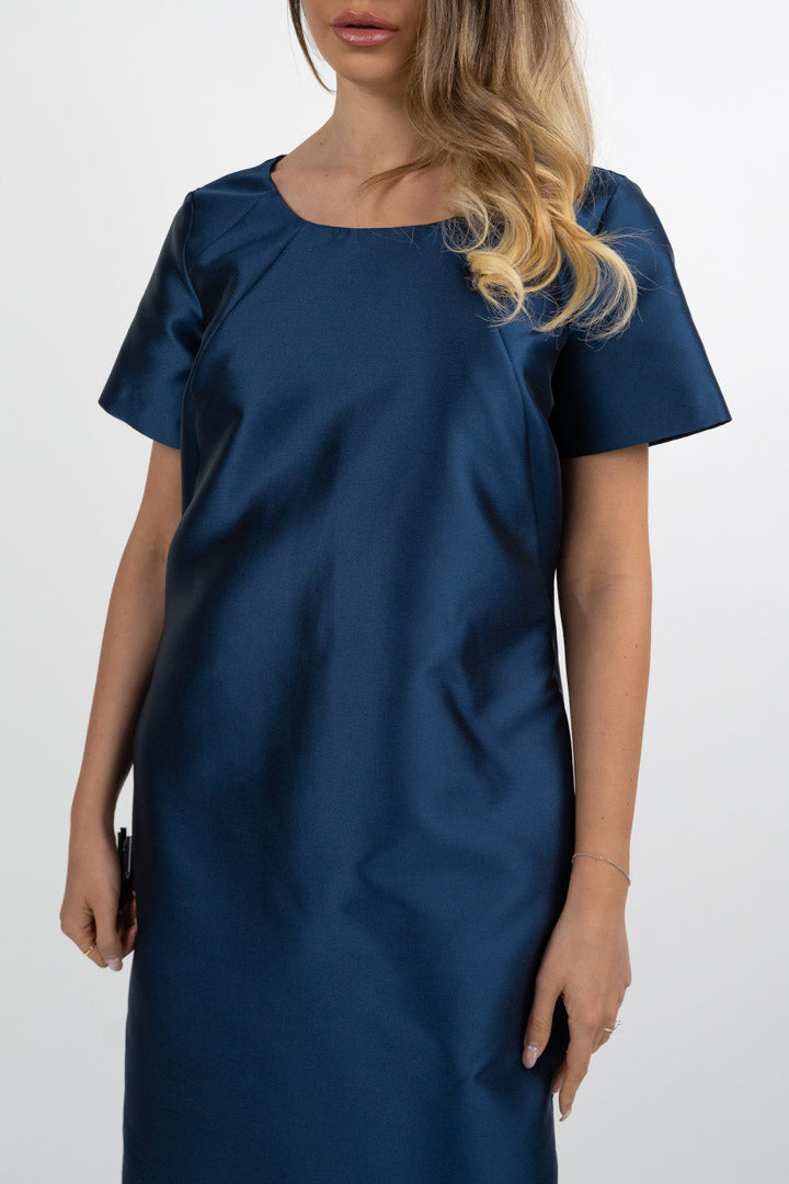 Abito corto con manica blu notte - Berti Mode Collection