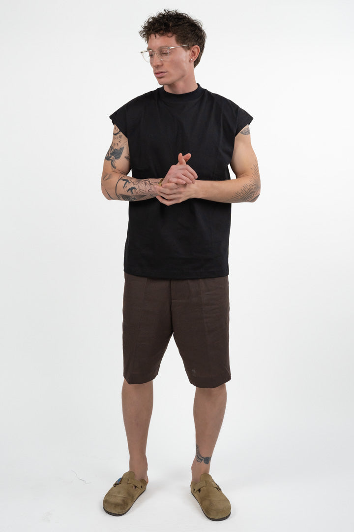 Bermuda in Lino  marrone - I'M Brian