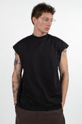 T-Shirt Smanicata  nero - Over/D
