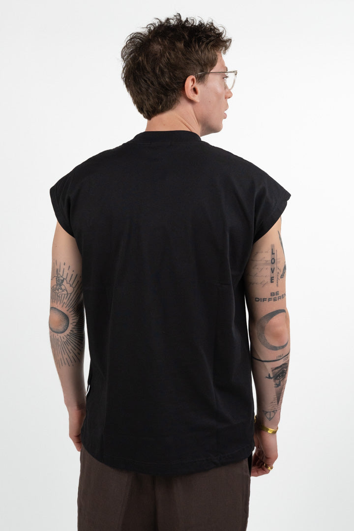 T-Shirt Smanicata  nero - Over/D