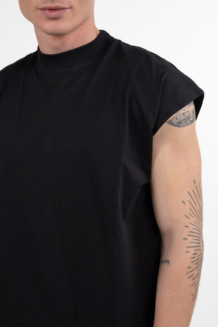 T-Shirt Smanicata  nero - Over/D