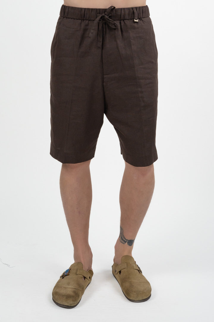Bermuda in Lino  marrone - I'M Brian