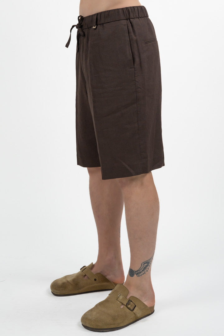 Bermuda in Lino  marrone - I'M Brian