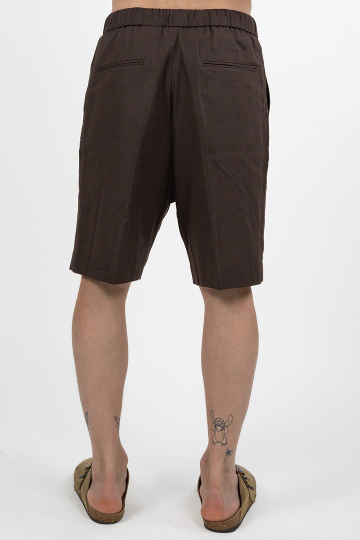 Bermuda in Lino  marrone - I'M Brian
