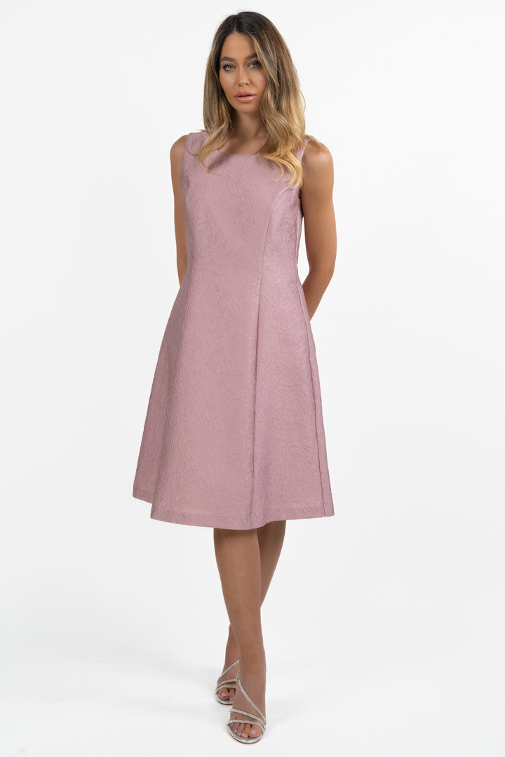 Abito in Tessuto Jacquard a Rilievo rosa - Berti Mode Collection