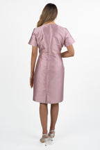 Abito corto con manica rosa cipria - Berti Mode Collection