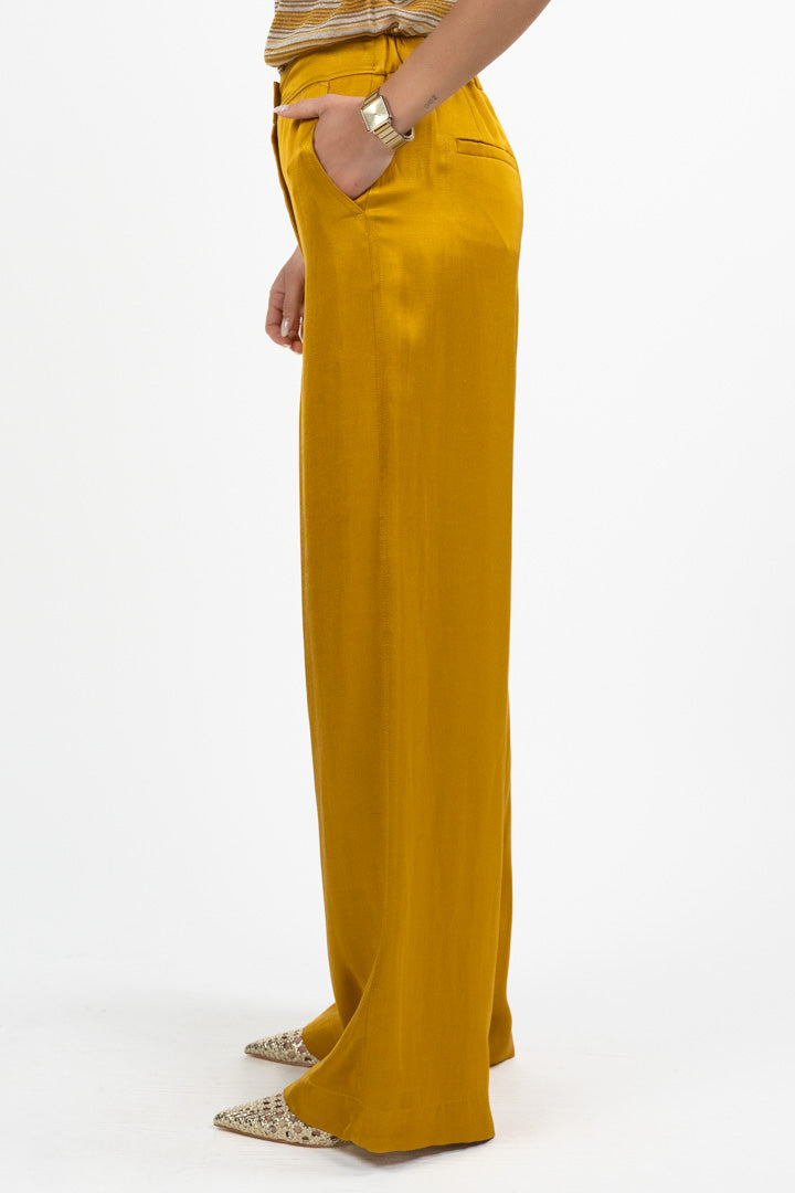 Pantalone Palazzo Fluido - Color Senape - Marella