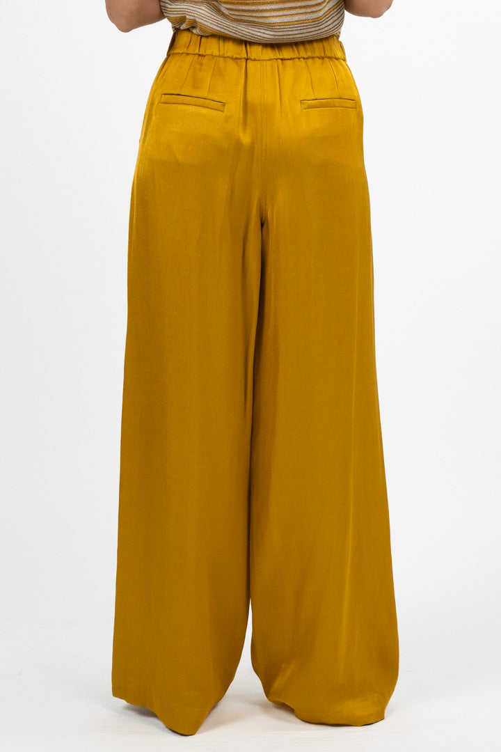 Pantalone Palazzo Fluido - Color Senape - Marella