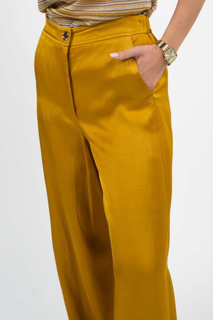 Pantalone Palazzo Fluido - Color Senape - Marella