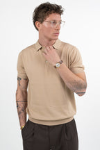 Polo in Maglia Beige - At.p.co