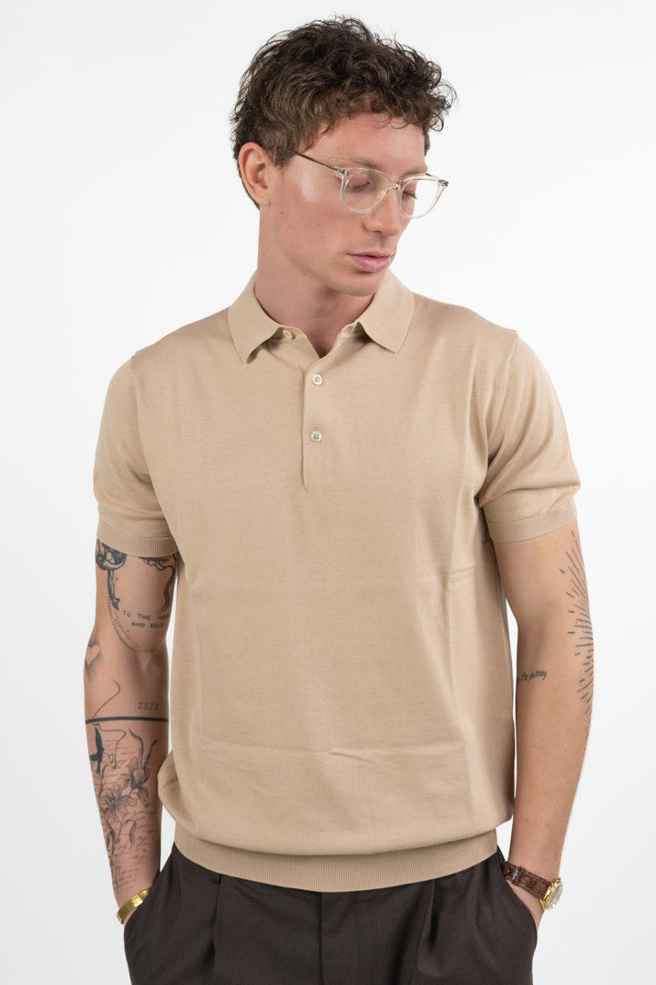 Polo in Maglia Beige - At.p.co