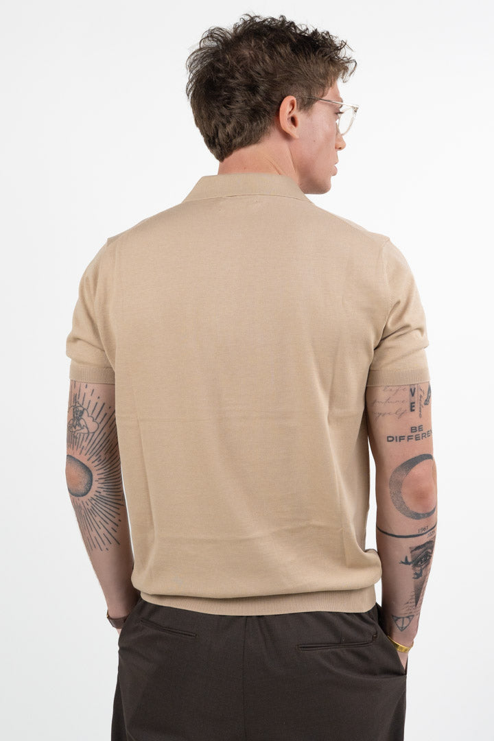 Polo in Maglia Beige - At.p.co