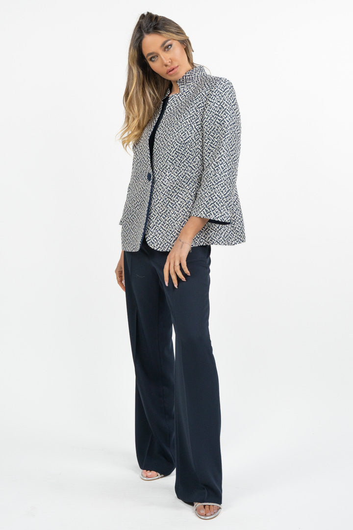 Giacca Strutturata in Trama Jacquard - Berti Mode Collection