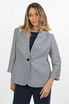 Giacca Strutturata in Trama Jacquard - Berti Mode Collection