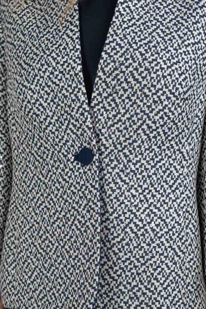 Giacca Strutturata in Trama Jacquard - Berti Mode Collection